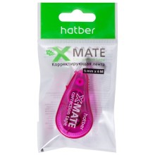 Корректирующая лента "Hatber", 5мм, 6м, серия "X-Mate Mini", в пакете