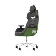 Игровое компьютерное кресло, Thermaltake, ARGENT E700 Racing Green, GGC-ARG-BGLFDL-01, Максимальная нагрузка 150 кг, Натуральная кожа, Основание алюминий и металл, Зелёный