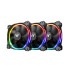 Кулер для компьютерного корпуса,Thermaltake, Riing 12 RGB Sync Edition 3-Fan Pack , CL-F071-PL12SW-A, 120мм, 800-1500 об.мин, 12 V RGB header – 4Pin, 2510 - 4Pin, Подсветка RGB 256 цветов, Габариты 120х120х25мм, Чёрный