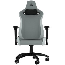 CORSAIR TC200 Leatherette Gaming Chair, Standard Fit - Light Grey/White