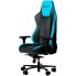 LORGAR Base 311, Gaming chair, PU eco-leather, 1.8 mm metal frame, multiblock mechanism, 4D armrests, 5 Star aluminium base, Class-4 gas lift, 75mm PU casters, Black + blue