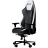 LORGAR Base 311, Gaming chair, PU eco-leather, 1.8 mm metal frame, multiblock mechanism, 4D armrests, 5 Star aluminium base, Class-4 gas lift, 75mm PU casters, Black + white