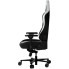 LORGAR Base 311, Gaming chair, PU eco-leather, 1.8 mm metal frame, multiblock mechanism, 4D armrests, 5 Star aluminium base, Class-4 gas lift, 75mm PU casters, Black + white