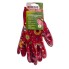 Перчатки садовые из полиэстера с нитрильным обливом, красные, L Palisad