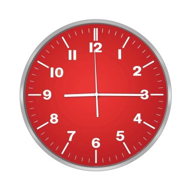Часы настенные, Centek, СТ-7100, Пурпур+ хром, 30см диам., Круг, Плавный ход, Кварц. механизм, Red