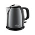 Электрический чайник, Russell Hobbs, 24993-70, Объем 1л, Нержавеющая сталь, Защита от перегрева, Выключение при снятии с базы, Мощность 2400W, Серый