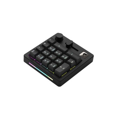 Клавиатура, Glorious, GMMK Numpad Wireless Pre-Built (Fox Linear Switch), GLO-GMMK-NP-FOX-B, Механические клавиши, Подсветка RGB, Bluetooth, Размер 113,5 x 120 x 40 мм, Черный