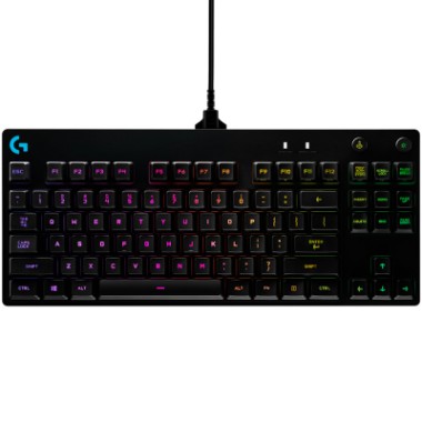 LOGITECH G PRO TKL Corded Mechanical Gaming Keyboard - BLACK - RUS - USB - CLICKY