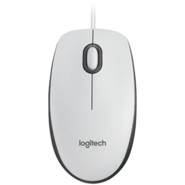 LOGITECH M100 Corded Mouse-WHITE