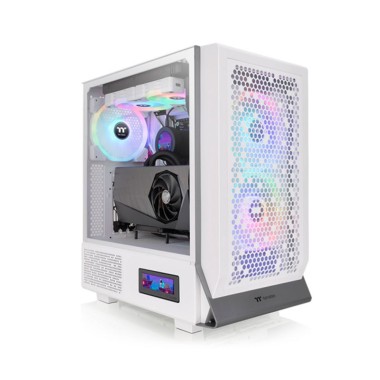 Компьютерный корпус, Thermaltake, Ceres 300 TG ARGB Snow, CA-1Y2-00M6WN-00, Mid Tower, USB 2*3.0/1*Type C, HD-Audio+Mic, Кулер 2*140 мм, Высота процессорного кулера до 185мм, Длина VGA до 370 мм(без кожуха блока питания), 1*3.5