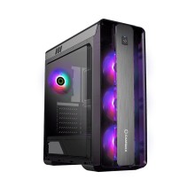 Компьютерный корпус, Gamemax, MoonLight FRGB BK, 12951100016, ATX/Micro ATX, USB3.0*1+2xUSB2.0, HD-Audio, Кулер 4*120см ARGB, Высота процессорного кулера 160, Длина VGA 360, 2*2.5/2*3.5, 205x470x440, Без Б/П, Чёрный