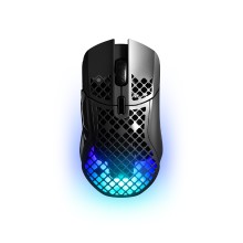 Компьютерная мышь, Steelseries, Aerox 5 Wireless, 62406, Игровая, Оптическая, 18000 CPI, 6 кнопок, Подсветка RGB, Беcпроводная, 2.4 ГГц / Bluetooth 5,0, Чёрная