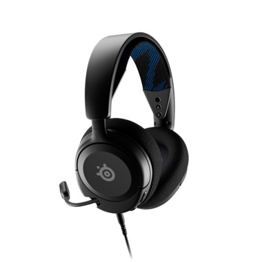 Гарнитура, Steelseries, Arctis Nova 1P Black, 61611, Игровая гарнитура, Микрофон выдвижной гибкий, Динамики 40 мм, 36 Ом, 20–22 000 Гц, 3.5 Mini Jack, Чёрный