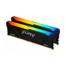 Комплект модулей памяти, Kingston, FURY Beast RGB KF432C16BB2AK2/16 (Kit 2x8GB), DDR4, 16GB, DIMM <PC4-25600/3200MHz>, Чёрный