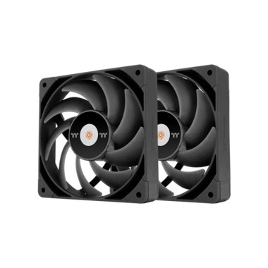 Кулер для компьютерного корпуса, Thermaltake, TOUGHFAN 12 Pro PC Cooling Fan, 2 Fan Pack, CL-F160-PL14BL-A, Вентилятор 120мм, 500-2000 об.мин, 87.6CFM, Габариты 120х120х25мм, Чёрный