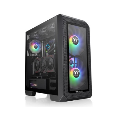 Компьютерный корпус, Thermaltake, View 300 MX, CA-1P6-00M1WN-00, ATX/Micro ATX/Mini ATX/E-ATX, 2*USB3.0, 1*Type C, HD-Audio, Mid Tower, Высота кулерного процессора 175мм, Длина VGA с резервуаром 280мм/ без резервуара 400мм, Количество внутренних отсево 3,