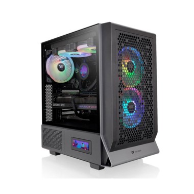 Компьютерный корпус, Thermaltake, Ceres 300 TG ARGB, CA-1Y2-00M1WN-00, Mid Tower, USB 2*3.0/1*Type C, HD-Audio+Mic, Кулер 2*140 мм, Высота процессорного кулера до 185мм, Длина VGA до 370 мм(без кожуха блока питания), 1*3.5