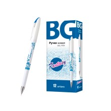 Ручка гелевая "BG Fantasy", 0,38мм, синяя, белый корпус с рисунком