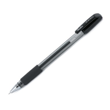 Ручка гелевая "Hatber SU-100", 0,5мм, чёрная, резиновый грип, прозрачный корпус