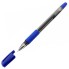 Ручка гелевая "Hatber SU-100", 0,5мм, синяя, резиновый грип, прозрачный корпус