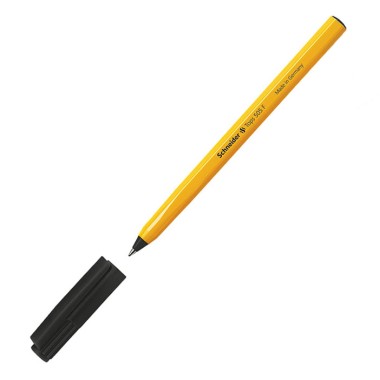 Ручка шариковая "Schneider Tops 505F", 0,8мм, чёрная, чернила на масляной основе, жёлтый корпус