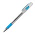 Ручка шариковая "Hatber K-9", 0,4мм, синяя, чернила на масляной основе, резиновый грип, прозрачный корпус
