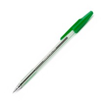 Ручка шариковая "Hatber T-34", 0,7мм, зелёная, чернила на масляной основе, прозрачный корпус