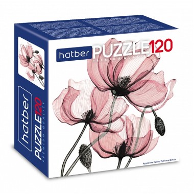 Пазлы "Hatber Premium", 120 элементов, А5, 150x150мм, серия "Нежность цветка"