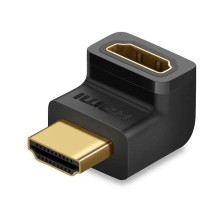 Угловой переходник, Ugreen, HD112 (6957303821105) , HDMI Male To Female, Вверх, Черный