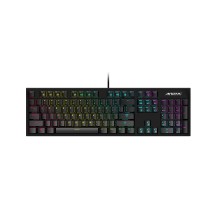 Клавиатура, Gigabyte, GK-AORUS K1, Игровая, Механические переключатели Cherry MX Red, 22 программируемые клавиши, USB, Подсветка 16.7 млн цветов с эффектами, 2 м, Чёрный