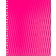 Тетрадь "Hatber", 80л, А5, клетка, пластиковая обложка, на гребне, серия "Diamond Neon - Розовая"