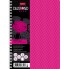 Тетрадь "Hatber", 96л, А5, клетка, 4 цветных разделителя, с линейкой, пластиковая обложка, на гребне, серия "Diamond Neon - Розовая"