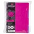 Тетрадь "Hatber", 96л, А5, клетка, 4 цветных разделителя, с линейкой, пластиковая обложка, на гребне, серия "Diamond Neon - Розовая"