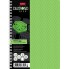 Тетрадь "Hatber", 96л, А5, клетка, 4 цветных разделителя, с линейкой, пластиковая обложка, на гребне, серия "Diamond Neon - Зелёная"