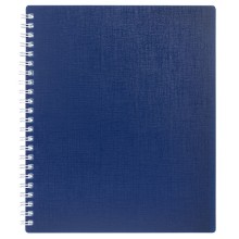 Тетрадь "Hatber", 80л, А5, клетка, пластиковая обложка, на гребне, серия "Canvas - Синяя"