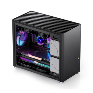 Компьютерный корпус, Jonsbo, D30 Black, M-ATX / DTX / Mini-ITX, 1*USB Type-C, 1*USB 3.2, Audio+Mic, Mini-Tower, Высота процессорного кулера до 168 мм, Длина VGA до 374 мм, Количество внутренних отсеков 3,5-1*3,5, Количество внутренних отсеков 2,5-4*2,5(3x