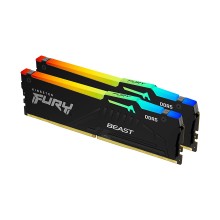 Модуль памяти, Kingston, FURY Beast Black AMD RGB KF552C36BBEA-16, DDR5, 16GB, DIMM <PC-41600/5200MHz>