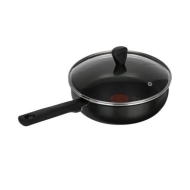 Сотейник 24 Just, TEFAL, 4215224, Сотейник, Диаметр 24 см, Фиксированная ручка, Крышка в комплекте, Черный