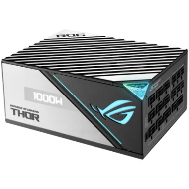 ASUS ROG Thor 1000W Platinum II PSU, PCIe Gen 5.0 ready, Fully modular, 80 Plus Platinum, Lambda A++, ROG heatsinks, 135mm Axial-tech fan with PWM control, Dual ball fan bearings, 0dB Technology, OLED power display, Aura Sync, 10-year warranty