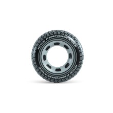 Круг для плавания Giant Tire 91 см, INTEX, 59252NP, Винил, 9+, Оригинальная расцветка в виде автомобильной шины, Пакет