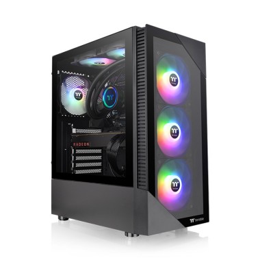 Компьютерный корпус, Thermaltake, View 200 TG Black ARGB, CA-1X3-00M1WN-00, ATX/Micro ATX/Mini ATX, 2*USB3.0, HD-Audio, Высота кулерного процессора 166мм, VGA 300mm, Без Б/П, 460*210*395,3мм, Чёрный