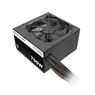 Блок питания, Thermaltake, TR2 S 750W, PS-TRS-0750NN2AWE-1, 750W, ATX, 80 PLUS, APFC, 20+4 pin, 4+4pin, 6*Sata, 5*Molex, 2*PCI-E 6+2 pin, FDD, Вентилятор 12 см, Кабель питания, Чёрный