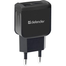 Зарядное устройство сетевое Defender EPA-13, 2xUSB, 5V/2.1А, черный