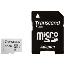 Карта памяти MicroSD 16GB Class 10 U1 Transcend TS16GUSD300S-A