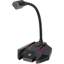 Игровой стрим микрофон Defender Tone GMC 100 USB, LED, черный