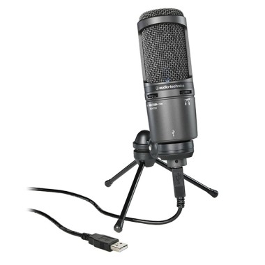 Студийный микрофон Audio-Technica AT2020USB+ черный