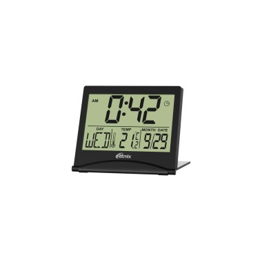 Часы-будильник с термометром Ritmix CAT-042 черный
