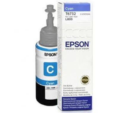 Чернила Epson C13T67324A L800/1800/810/850 голубой