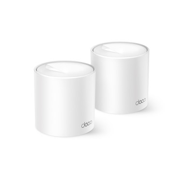 Беспроводная MESH-система Wi-Fi, TP-Link, Deco X10(2-pack), 802.11a/b/g/n/ac/ax, AX1500, 2 гигабитных порта WAN или LAN (на каждом устройстве), 2 модуля