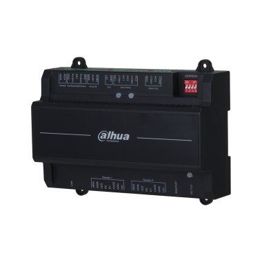 Контроллер доступа, Dahua, DHI-ASC2202B-S, для 2 дверей и 1 направления, RS-485 и Wiegand, стандартный POE и 12 В
